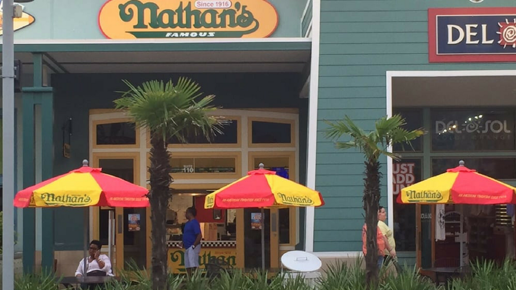 Nathans Famous | restaurant | 801 Pier Park Dr #110, Panama City Beach, FL 32413, USA | 8502340024 OR +1 850-234-0024