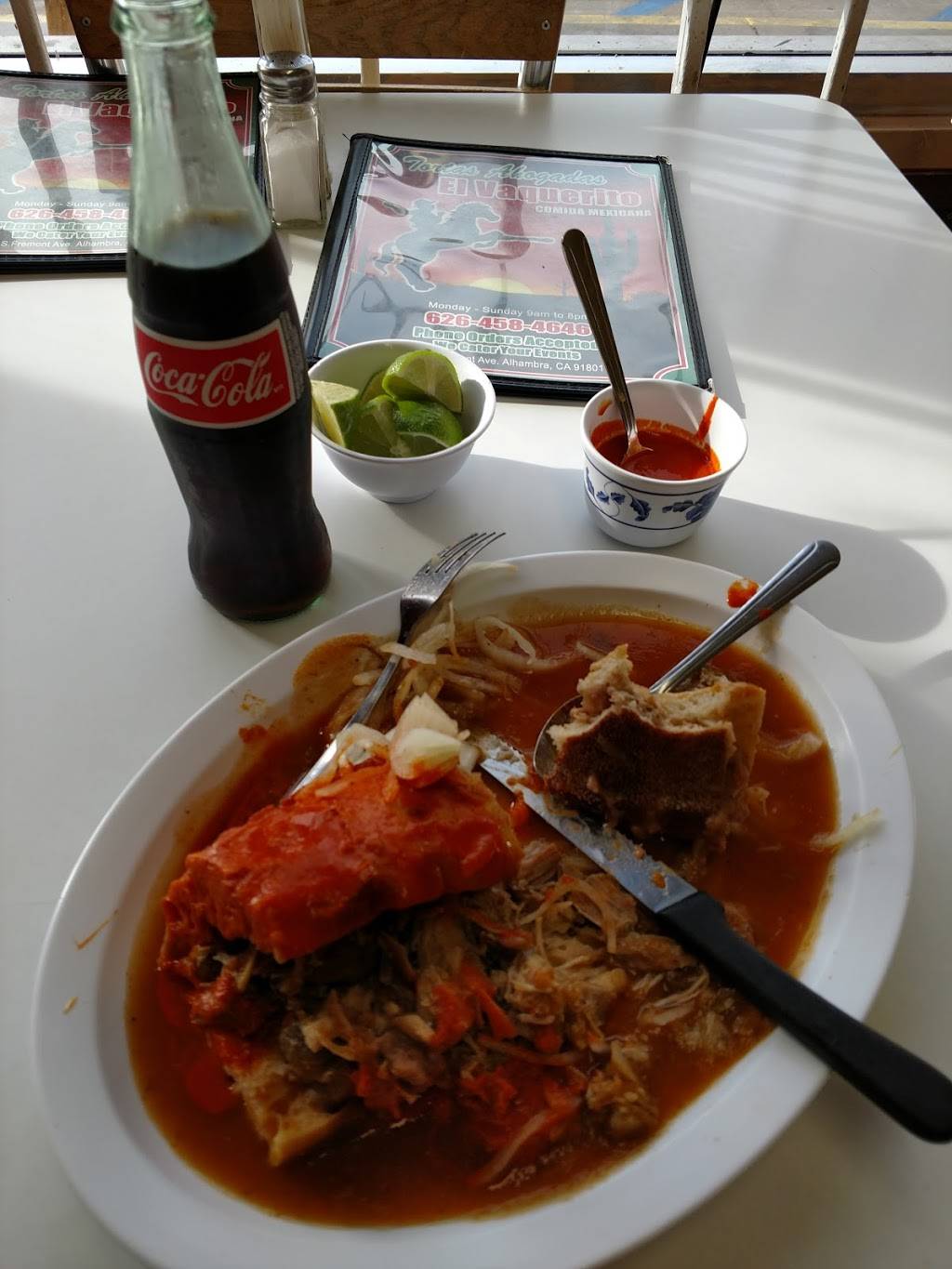 El Vaquerito Restaurant | restaurant | 14 Fremont Ave, Alhambra, CA 91801, USA | 6264584546 OR +1 626-458-4546