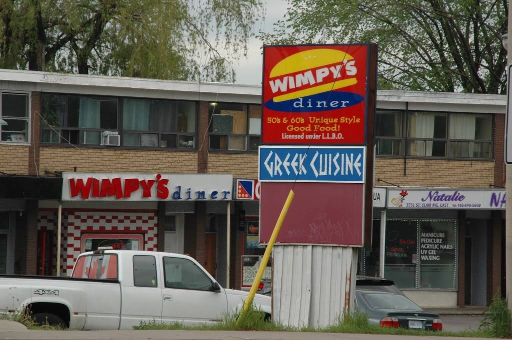 Wimpys Diner | restaurant | 3555 St Clair Ave E, Scarborough, ON M1K 1L6, Canada | 4162619584 OR +1 416-261-9584