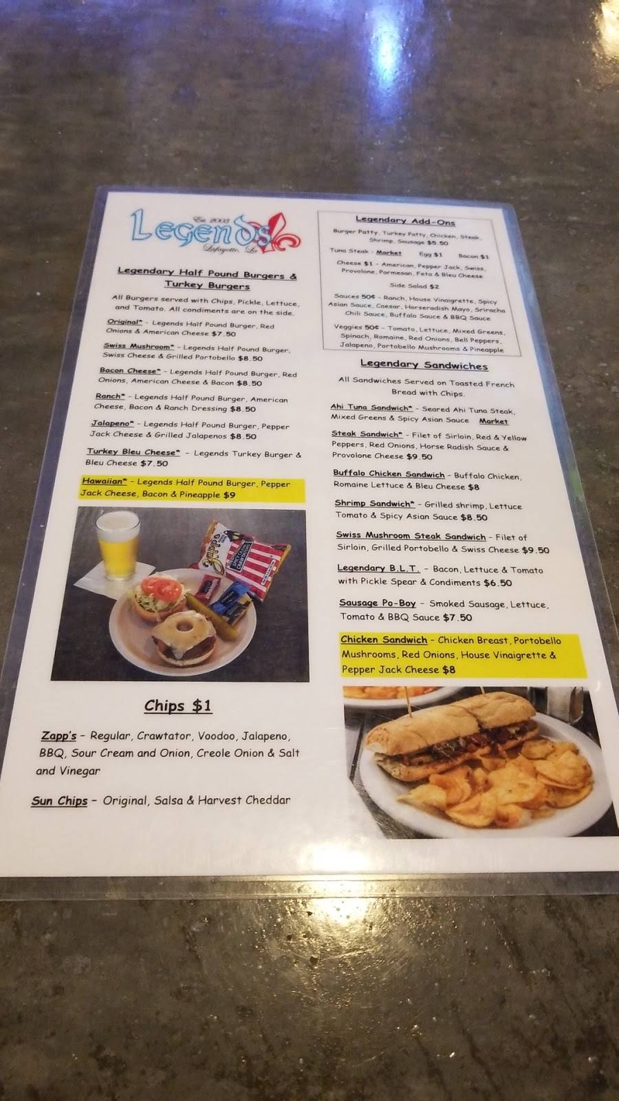 Legends Pinhook | restaurant | 3439 W Pinhook Rd, Lafayette, LA 70508, USA | 3374563861 OR +1 337-456-3861