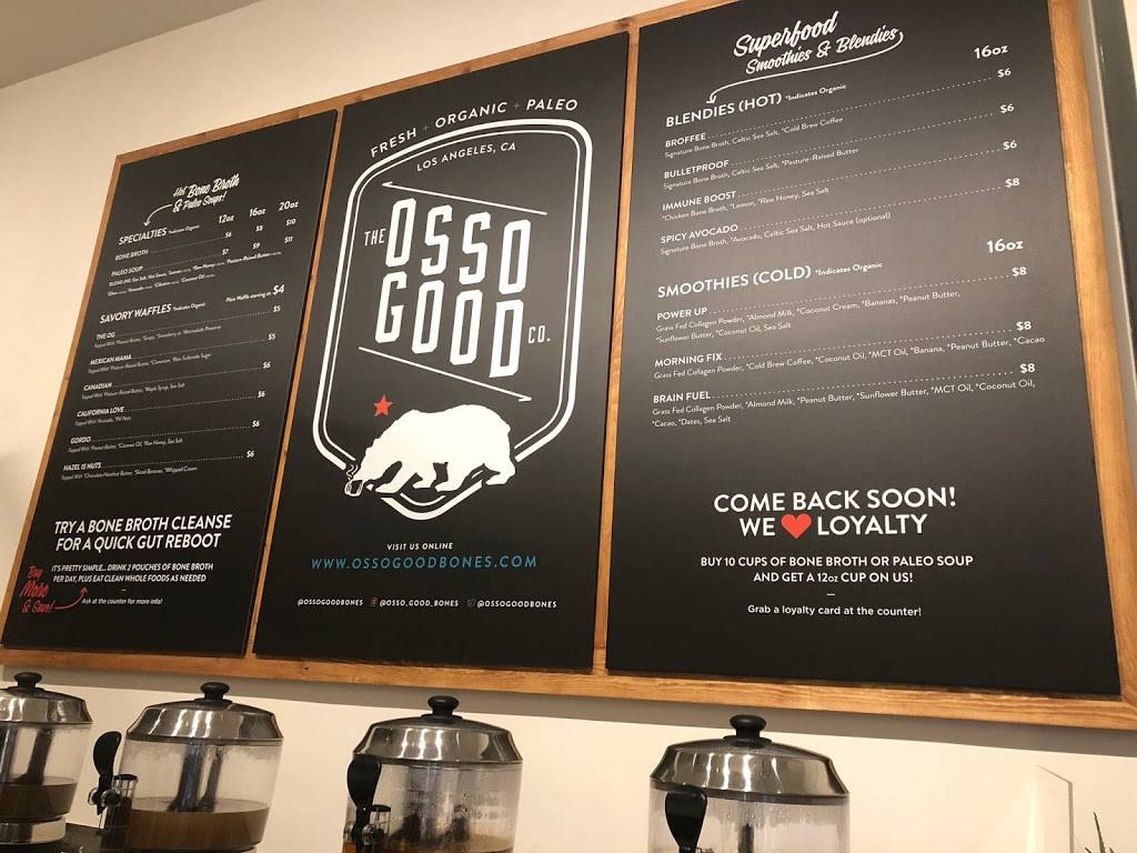 The Osso Good Company | cafe | 8036 W 3rd St, Los Angeles, CA 90048, USA | 3235910144 OR +1 323-591-0144
