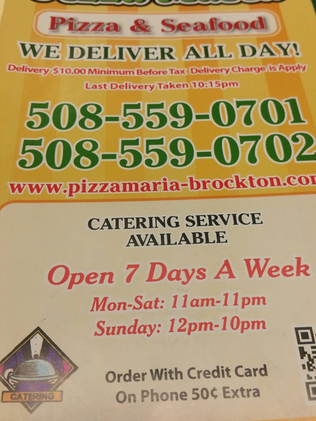 Pizza Maria | meal takeaway | 180 Oak St, Brockton, MA 02301, USA | 5085590701 OR +1 508-559-0701