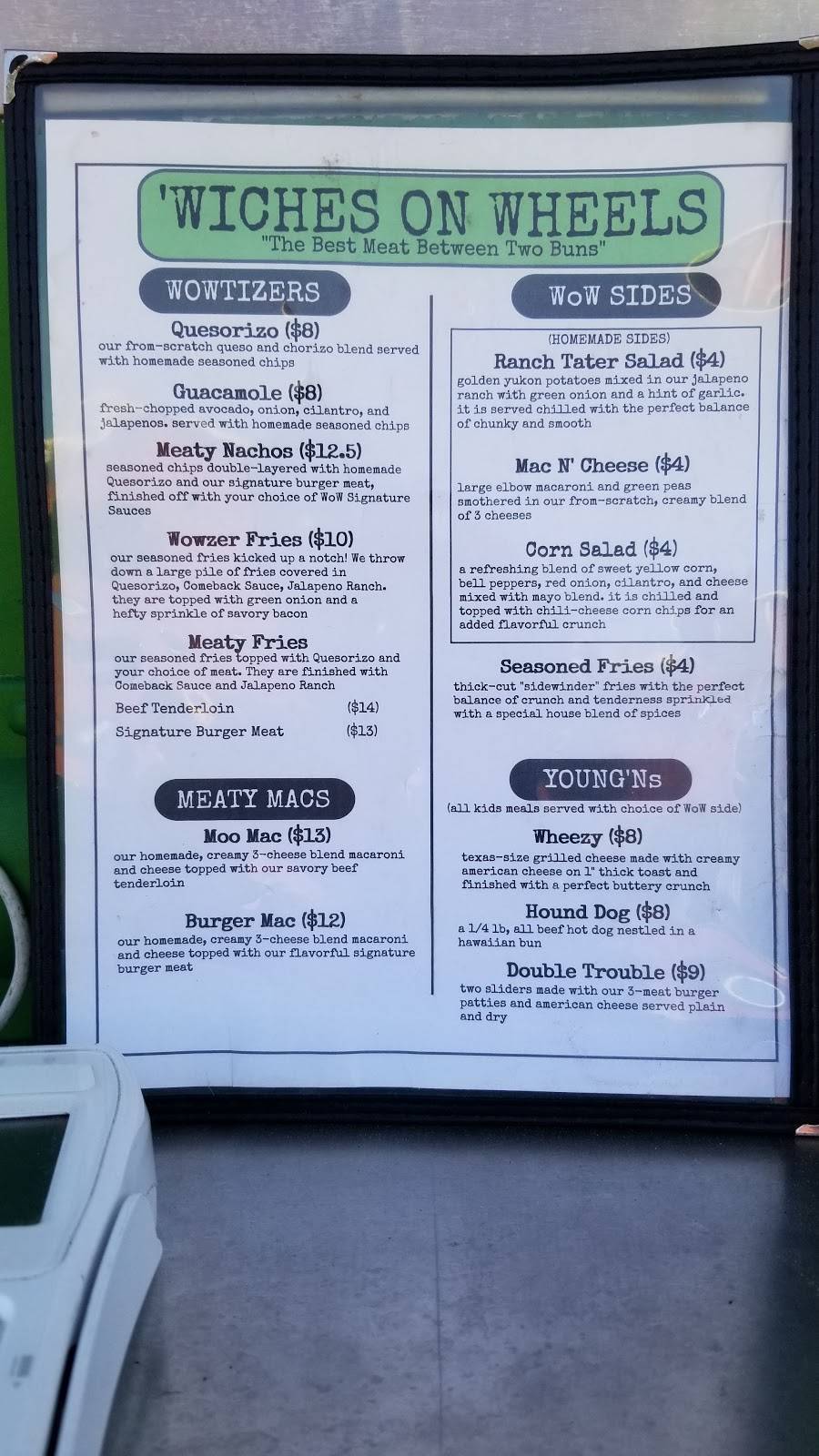 Wiches on Wheels | restaurant | 5477 Farm to Market Rd 1488, Magnolia, TX 77354, USA | 8324181088 OR +1 832-418-1088