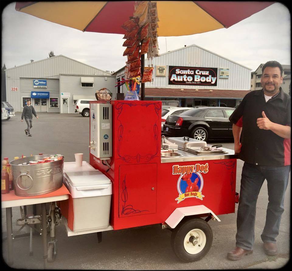 Happy Dog Hot Dogs | meal takeaway | Auto Body Parking lot, 324 River St, Santa Cruz, CA 95060, USA | 8313322057 OR +1 831-332-2057