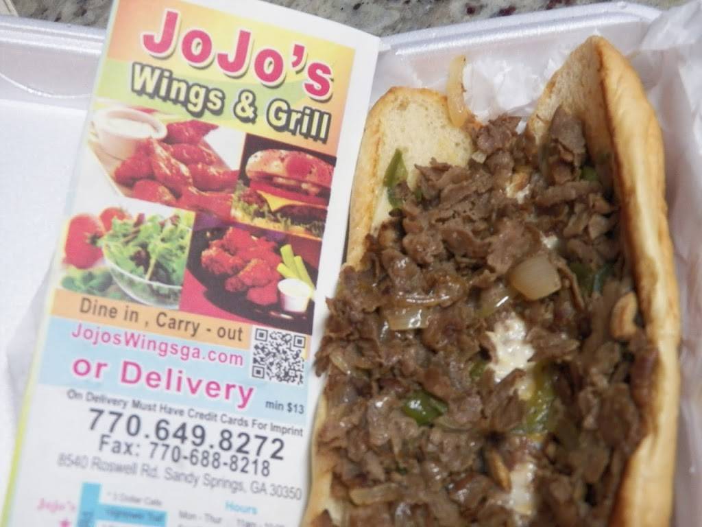 JoJos Wings & Grill | restaurant | 8540 Roswell Rd #300, Atlanta, GA 30350, USA | 7706498272 OR +1 770-649-8272
