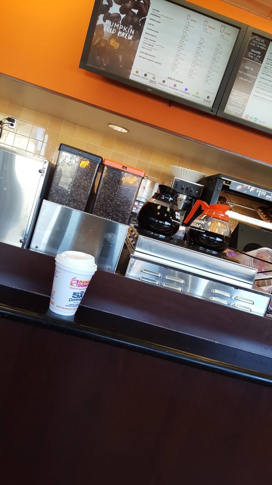 Dunkin | bakery | 269 E Main St, Marlborough, MA 01752, USA | 5084859710 OR +1 508-485-9710