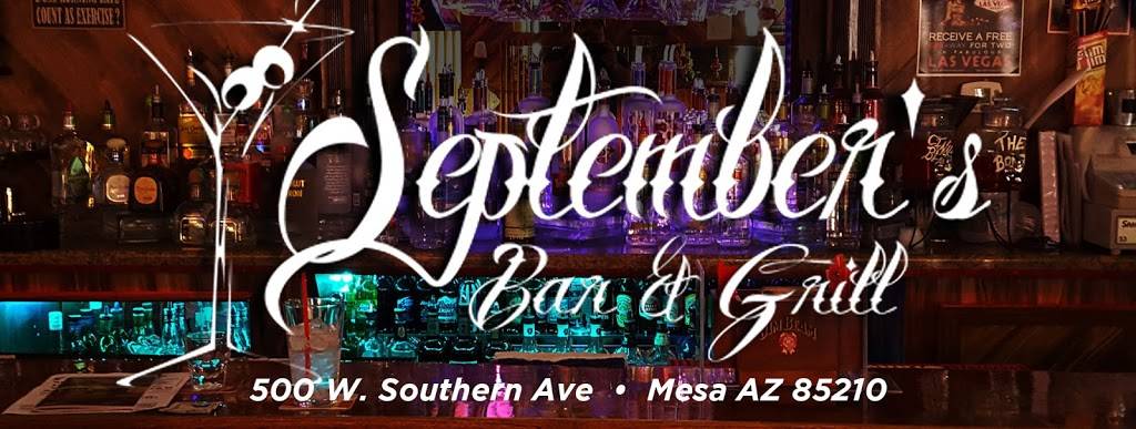 Septembers Bar & Grill | night club | 500 W Southern Ave, Mesa, AZ 85210, USA | 4809695373 OR +1 480-969-5373