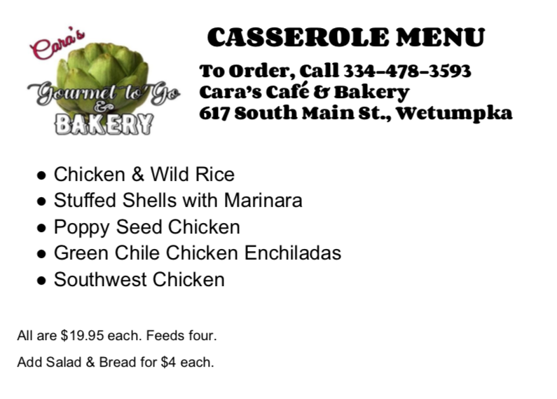 Caras Cafe | restaurant | 617 S Main St, Wetumpka, AL 36092, USA | 3344783593 OR +1 334-478-3593
