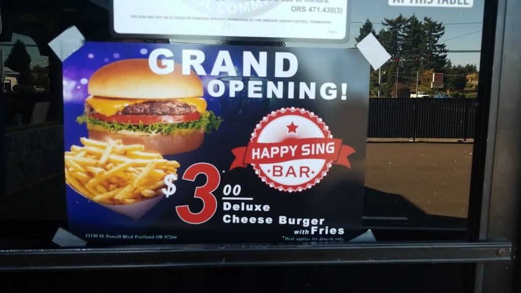Happy Sing Bar | restaurant | 11130 SE Powell Blvd, Portland, OR 97266, USA | 9712551253 OR +1 971-255-1253
