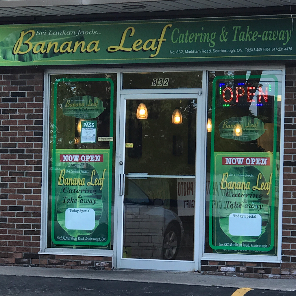 Banana Leaf Catering and Take Out | meal takeaway | 832 Markham Rd, Scarborough, ON M1H 2Y2, Canada | 4164398000 OR +1 416-439-8000