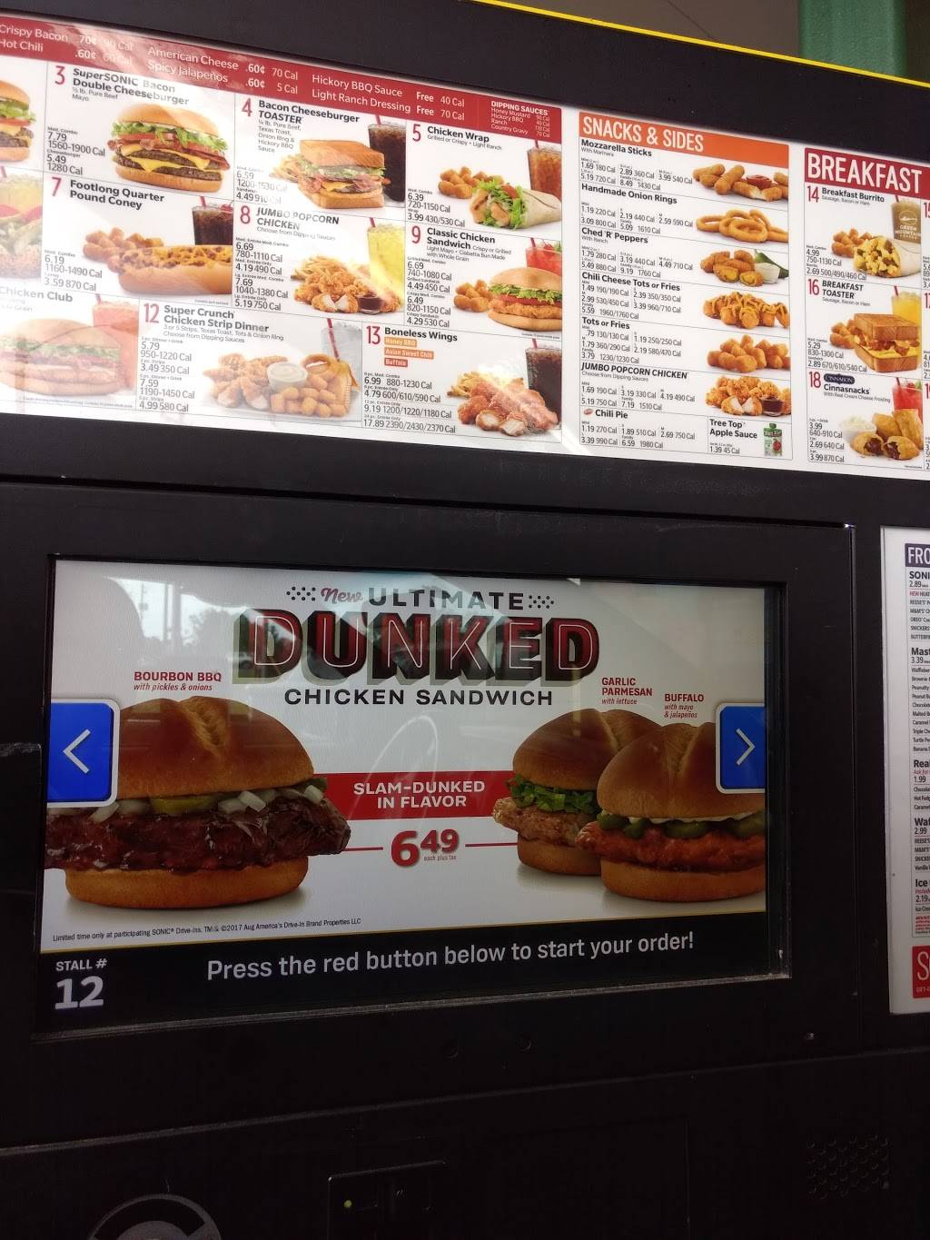 Sonic Drive-In | restaurant | 729 TN-100, Centerville, TN 37033, USA | 9317299113 OR +1 931-729-9113