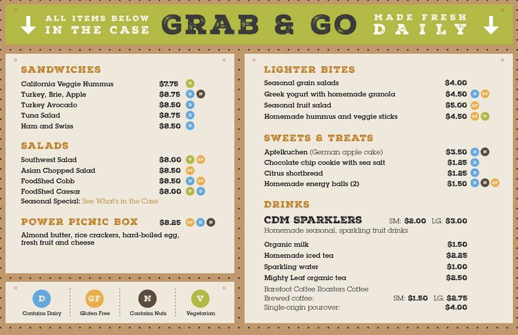 FoodShed | restaurant | 180 Woz Way, San Jose, CA 95110, USA | 4082985437 OR +1 408-298-5437