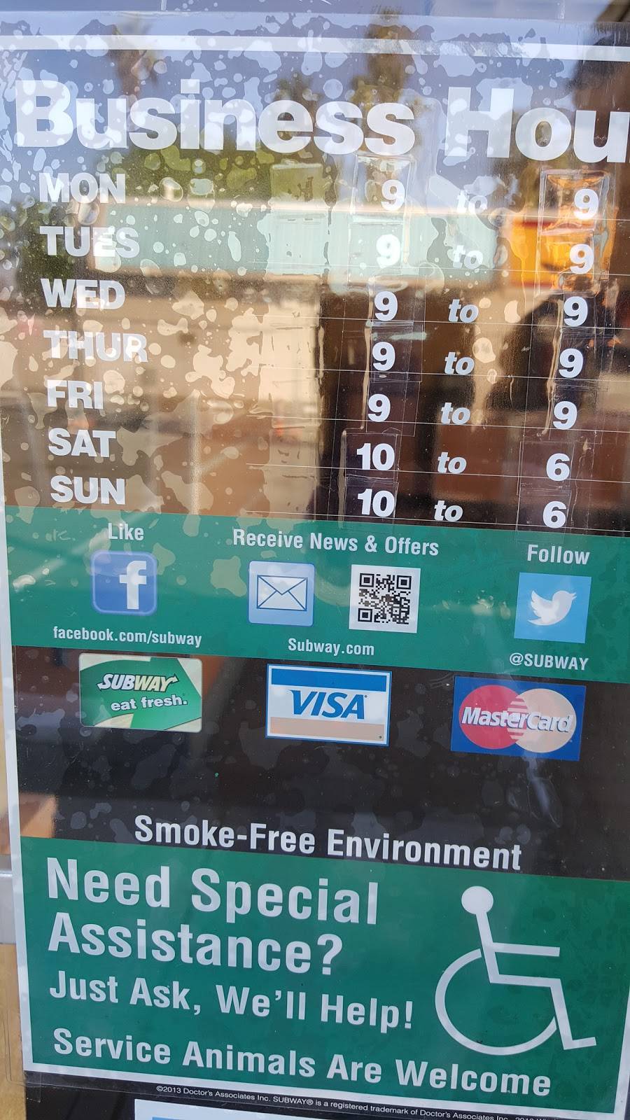 Subway | restaurant | 9011 Folsom Blvd, Sacramento, CA 95826, USA | 9168571500 OR +1 916-857-1500