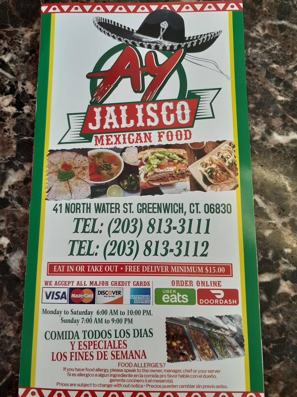 Ay jalisco | restaurant | 41 N Water St, Greenwich, CT 06830, USA | 2038133111 OR +1 203-813-3111
