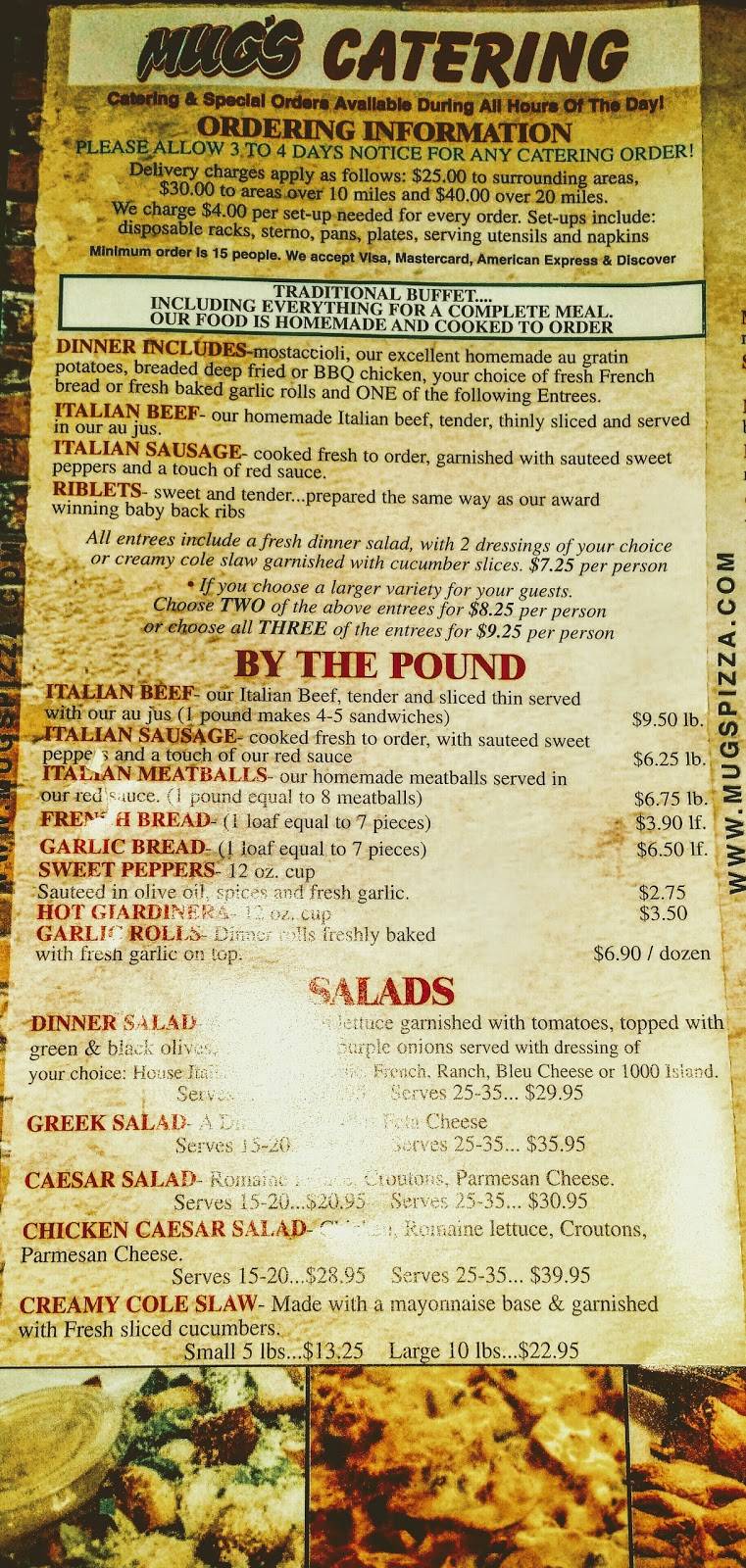 Mugs Pizza & Ribs | restaurant | 807 W Rand Rd, Arlington Heights, IL 60004, USA | 8473948030 OR +1 847-394-8030