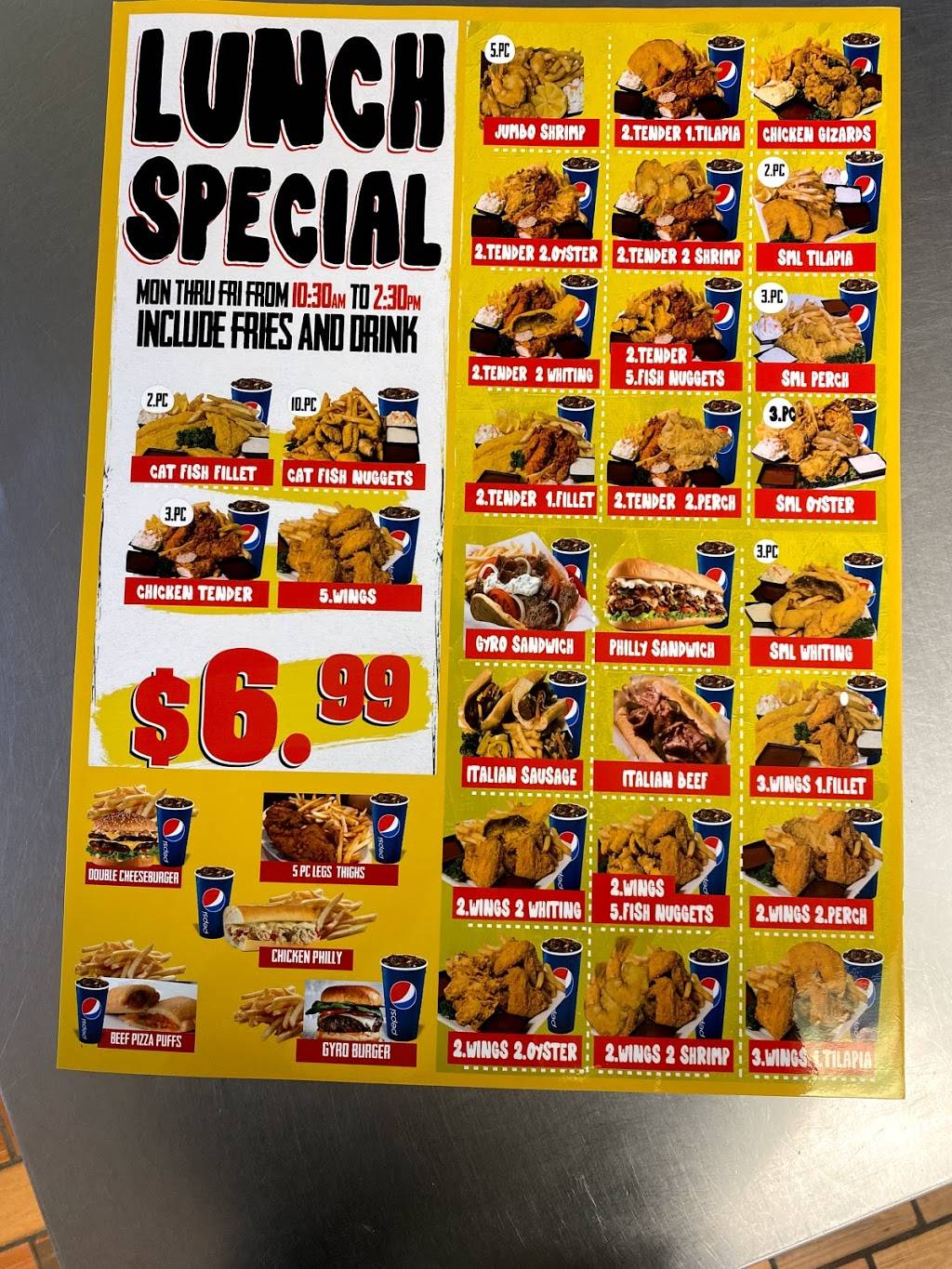 Kokomo fish chicken and gyros | restaurant | 2134 N Washington St, Kokomo, IN 46901, USA | 7654505181 OR +1 765-450-5181