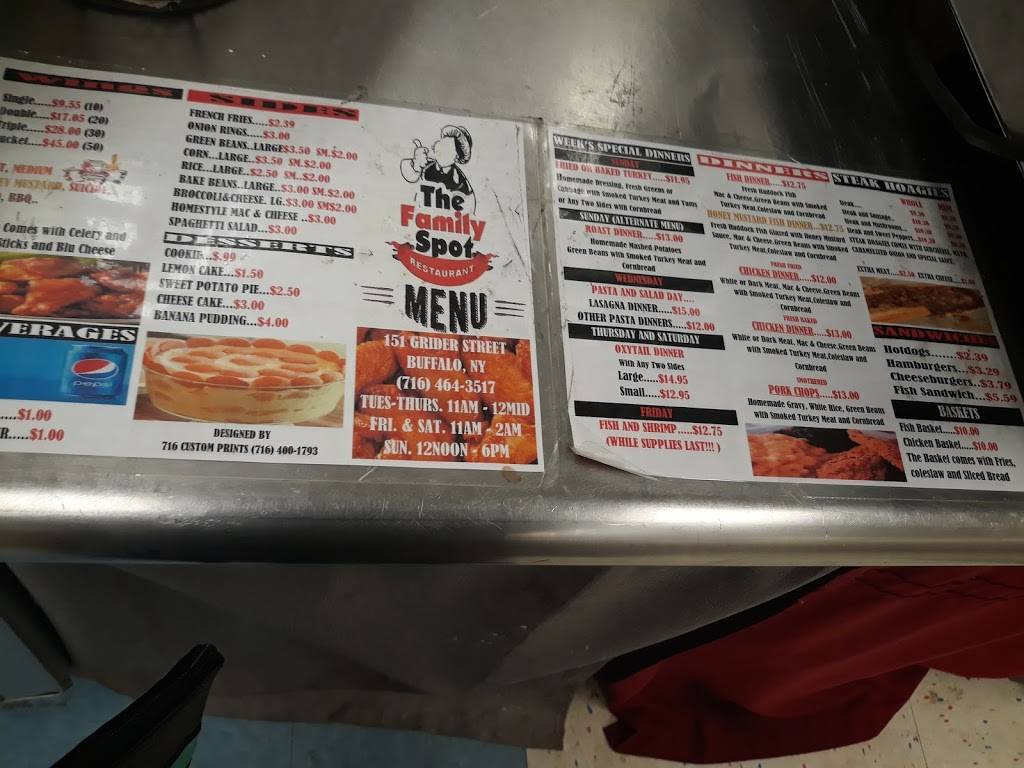 The Family Spot | restaurant | 151 Grider St, Buffalo, NY 14215, USA | 7164643517 OR +1 716-464-3517