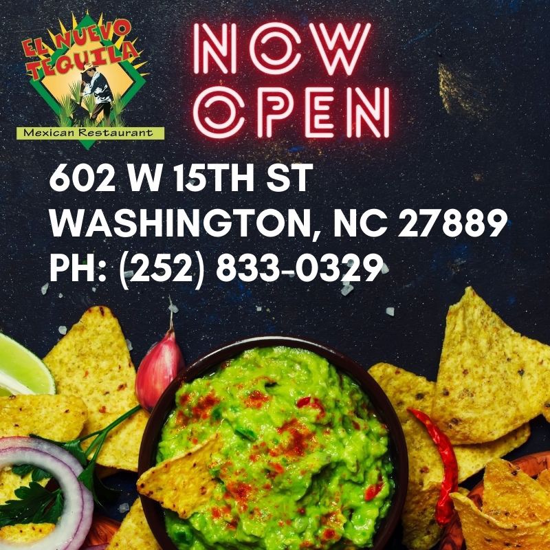 El Nuevo Tequila Washington | restaurant | 602 W 15th St, Washington, NC 27889, USA | 2528330329 OR +1 252-833-0329