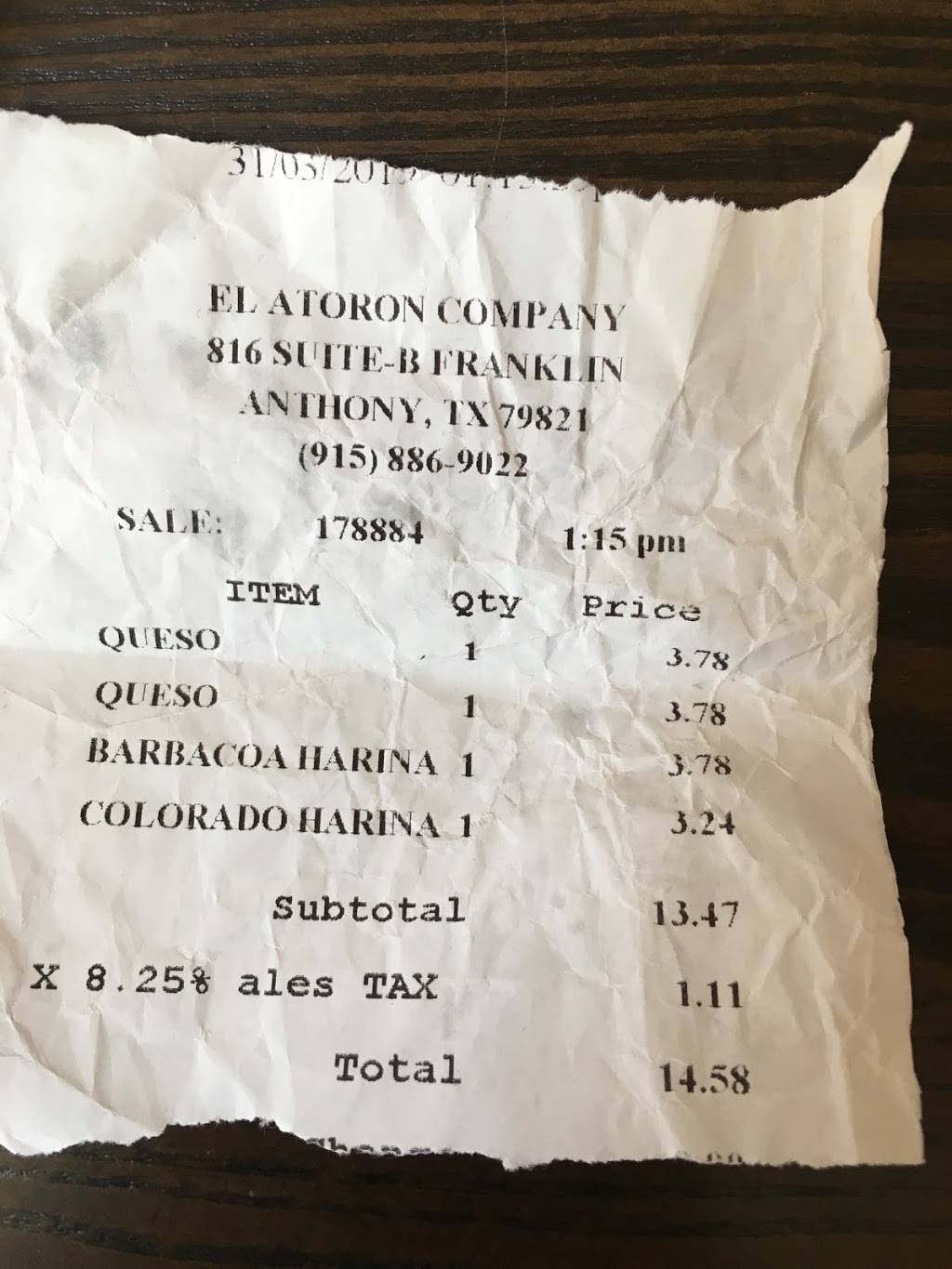 El Atoron #2 | restaurant | 816 Franklin St, Anthony, TX 79821, USA | 9158869022 OR +1 915-886-9022