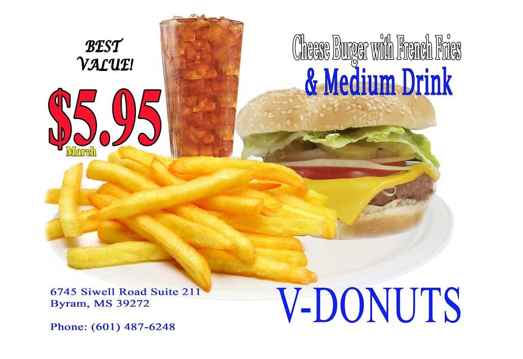 V-DONUTS | restaurant | 6745 Siwell Rd #211, Byram, MS 39272, USA | 6014876246 OR +1 601-487-6246