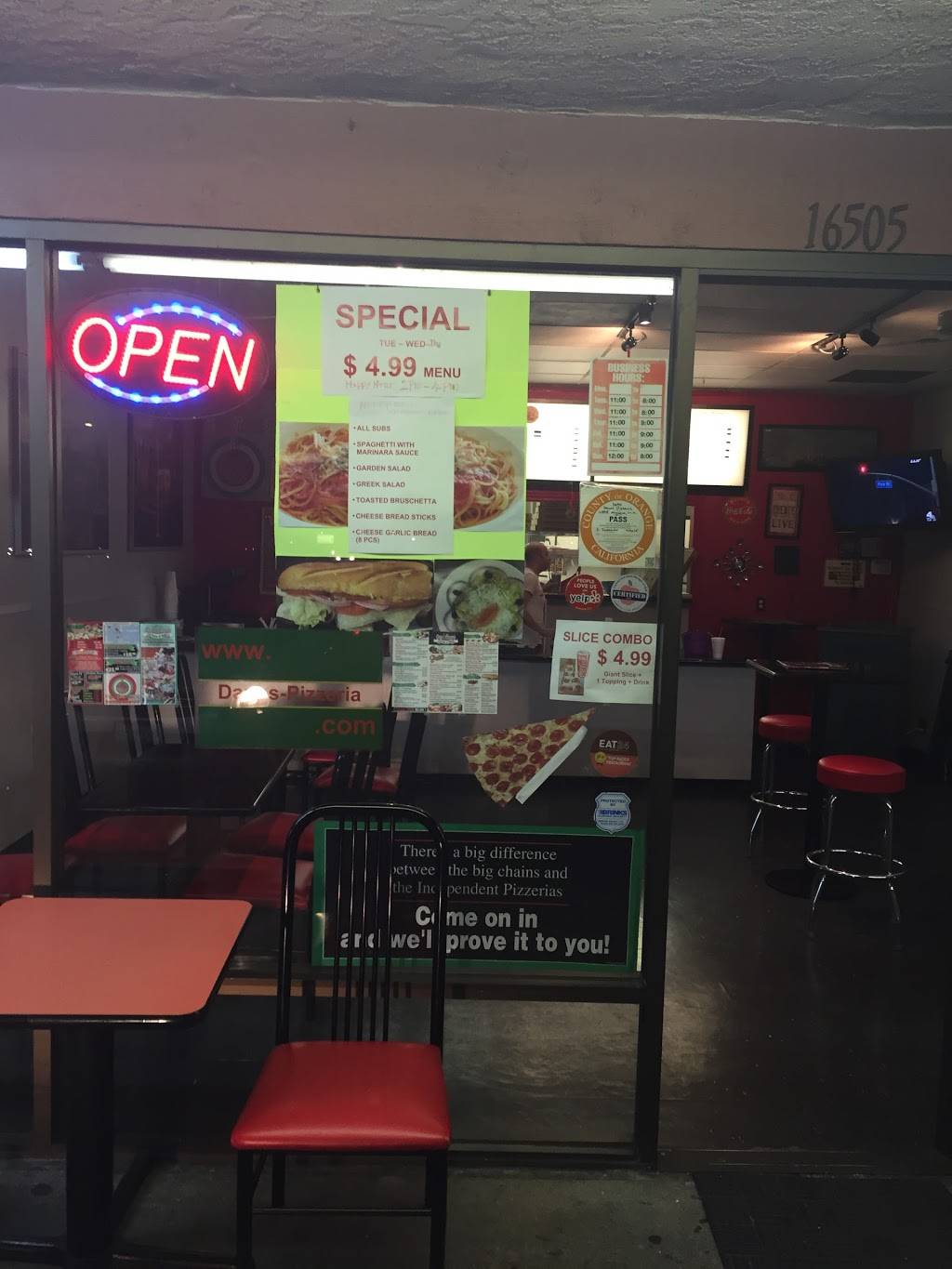 Danos Pizzeria | restaurant | 16505 Magnolia St, Westminster, CA 92683, USA | 7148424999 OR +1 714-842-4999