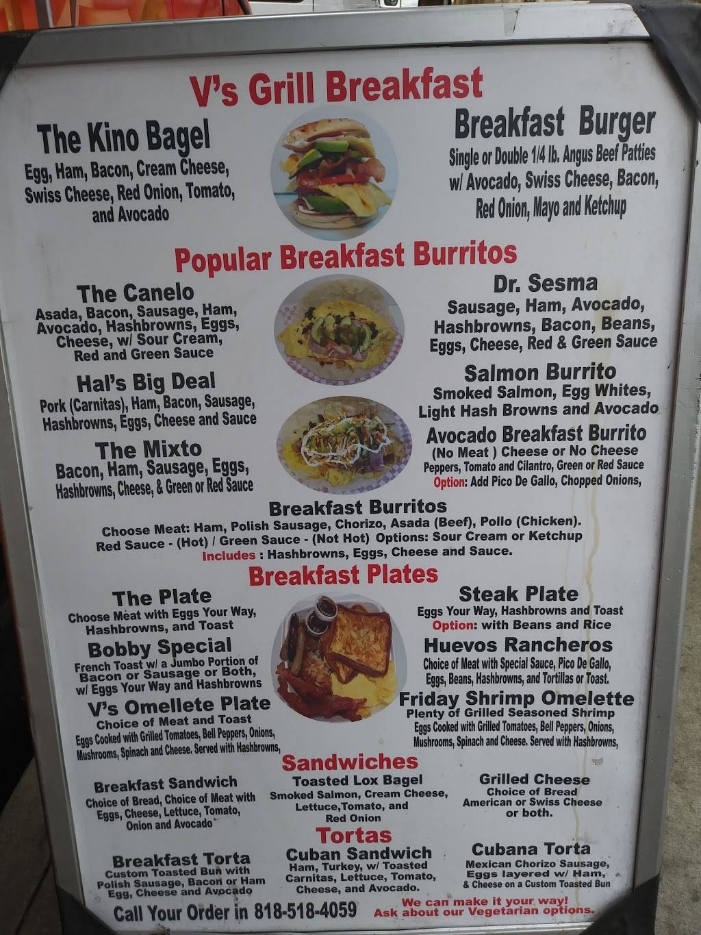 V’s Grill | meal takeaway | 7700 Gloria Ave, Van Nuys, CA 91406, USA | 8185184059 OR +1 818-518-4059