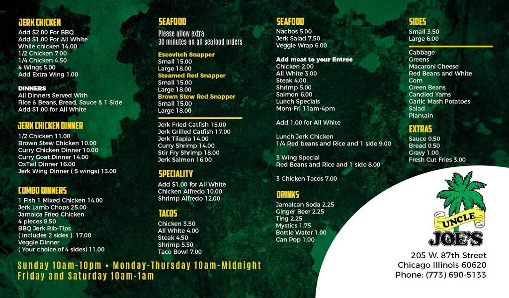 Caribbean Jerk Joint 87th Dan Ryan | restaurant | 205 W 87th St, Chicago, IL 60620, USA | 7736905133 OR +1 773-690-5133