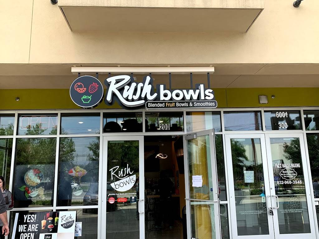 Rush Bowls | restaurant | 6001 Washington Ave Suite 200, Houston, TX 77007, USA | 8326492348 OR +1 832-649-2348