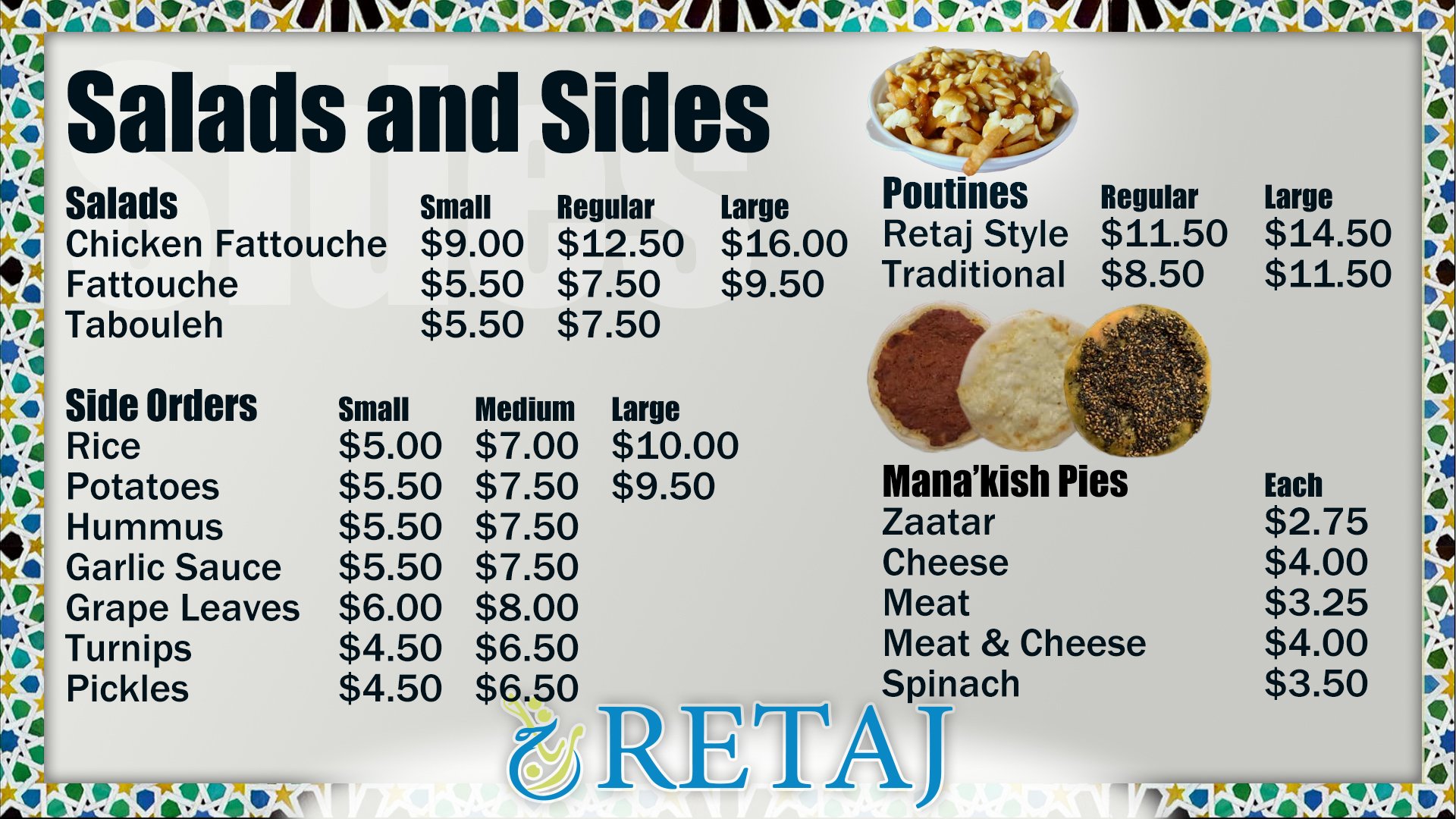 Retaj Mediterranean Cuisine & Shawarma | restaurant | 4456 Limebank Rd Unit 8, Ottawa, ON K1X 1E8, Canada | 6138223306 OR +1 613-822-3306