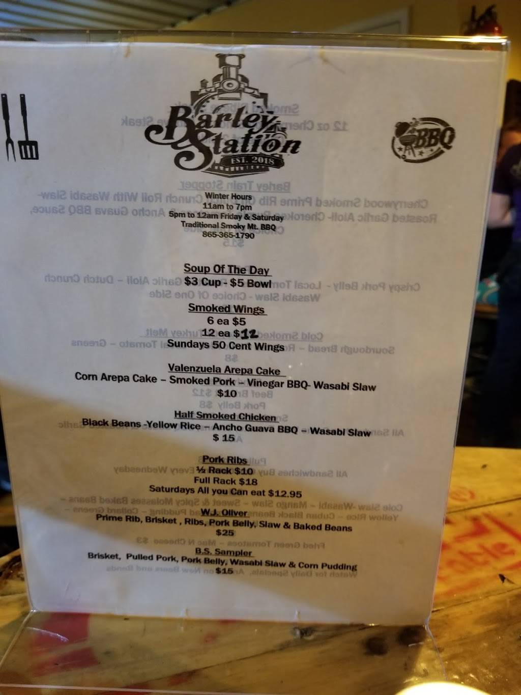 Barley Station BBQ | restaurant | 140 S Kilby St, Sevierville, TN 37862, USA | 8653651790 OR +1 865-365-1790