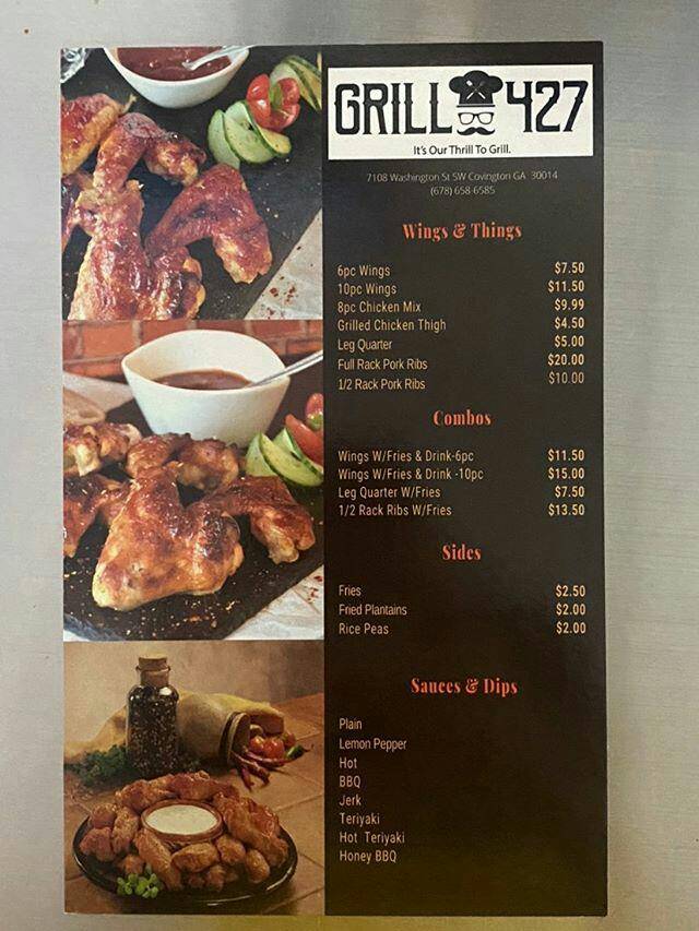 Grill 427 | restaurant | 7108 Washington St SW, Covington, GA 30014, USA | 6786586585 OR +1 678-658-6585