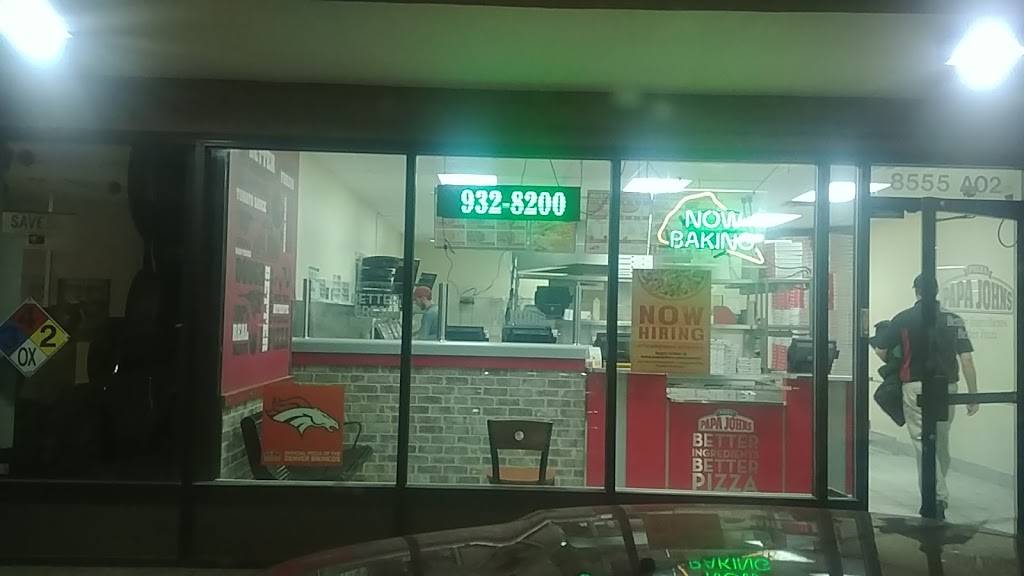 Papa Johns Pizza | restaurant | 8555 W Belleview Ave, Denver, CO 80123, USA | 3039328200 OR +1 303-932-8200