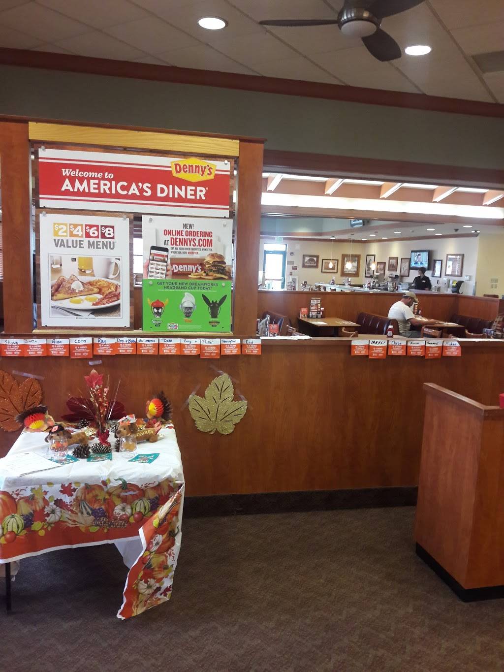 Dennys | restaurant | 5300 S, IN-3, Spiceland, IN 47385, USA | 7659878168 OR +1 765-987-8168