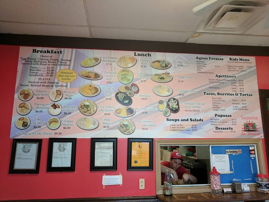Taqueria La Famosa | restaurant | 2800 W Main St, League City, TX 77573, USA | 2813165376 OR +1 281-316-5376