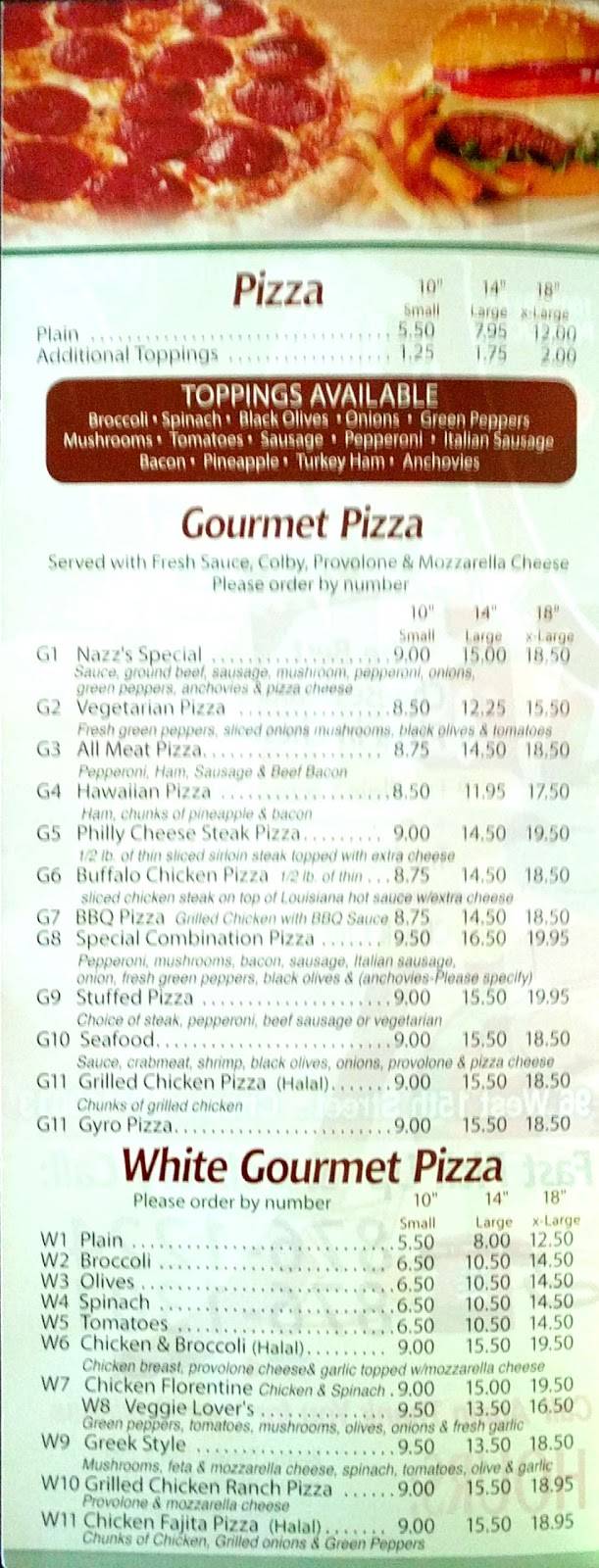 Nazzs Pizza | restaurant | 96 W 15th St, Chester, PA 19013, USA | 6108761224 OR +1 610-876-1224