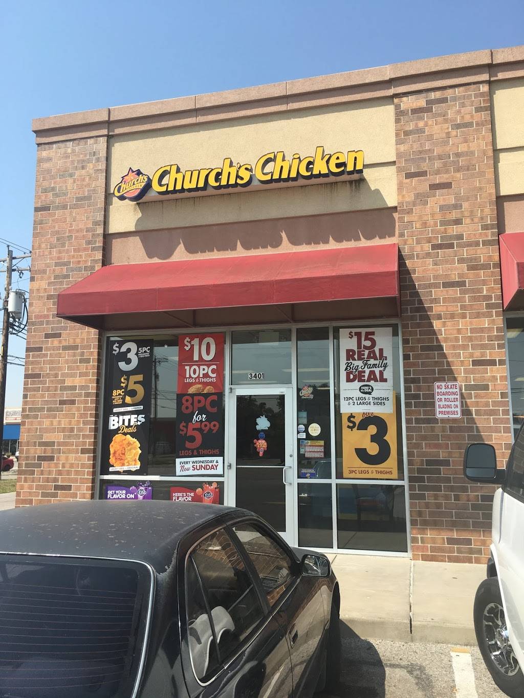 Churchs Chicken | restaurant | 3401 Nameoki Rd, Granite City, IL 62040, USA | 6182193481 OR +1 618-219-3481