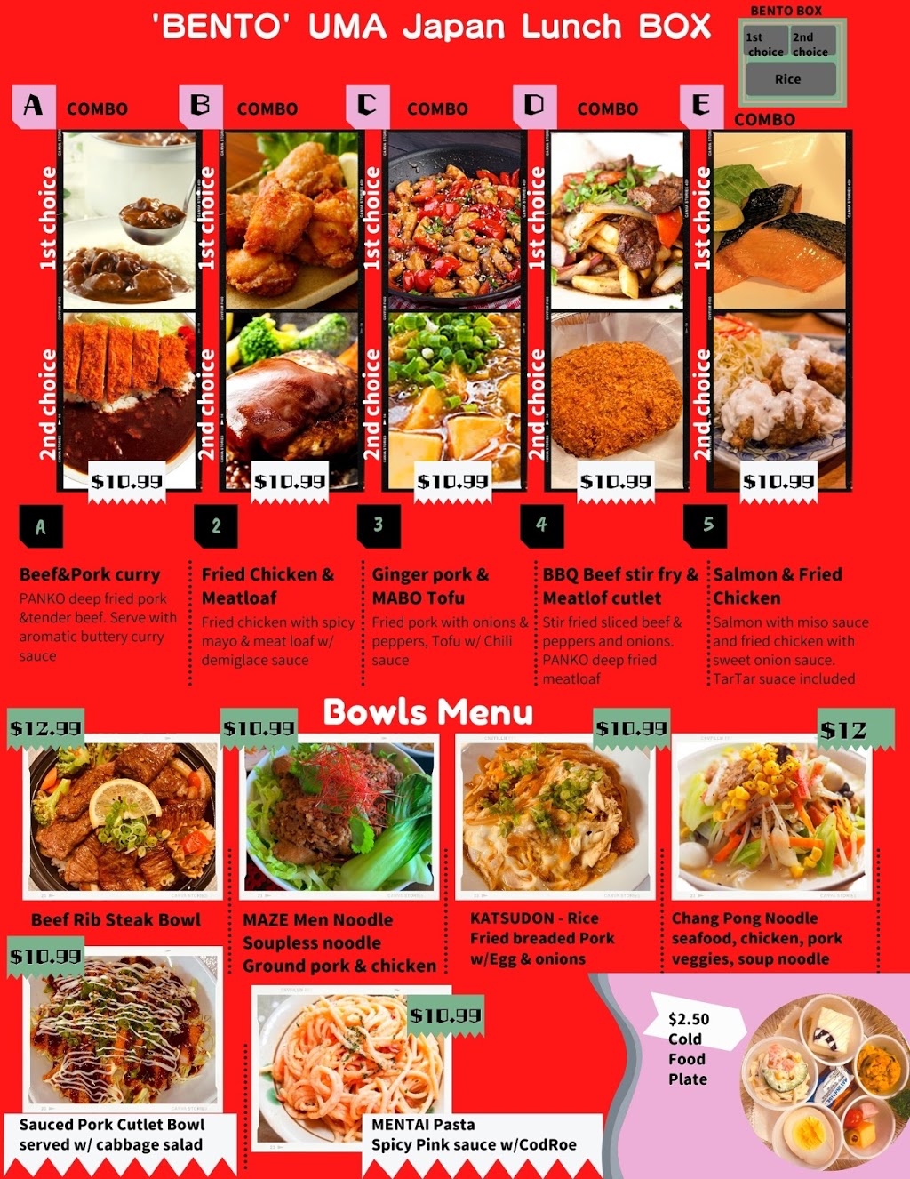 UMA Japan Eatery | restaurant | 932 W. Algonquin Rd End unit of Goodwill shopping mall, Arlington Heights, IL 60005, USA | 8472583572 OR +1 847-258-3572