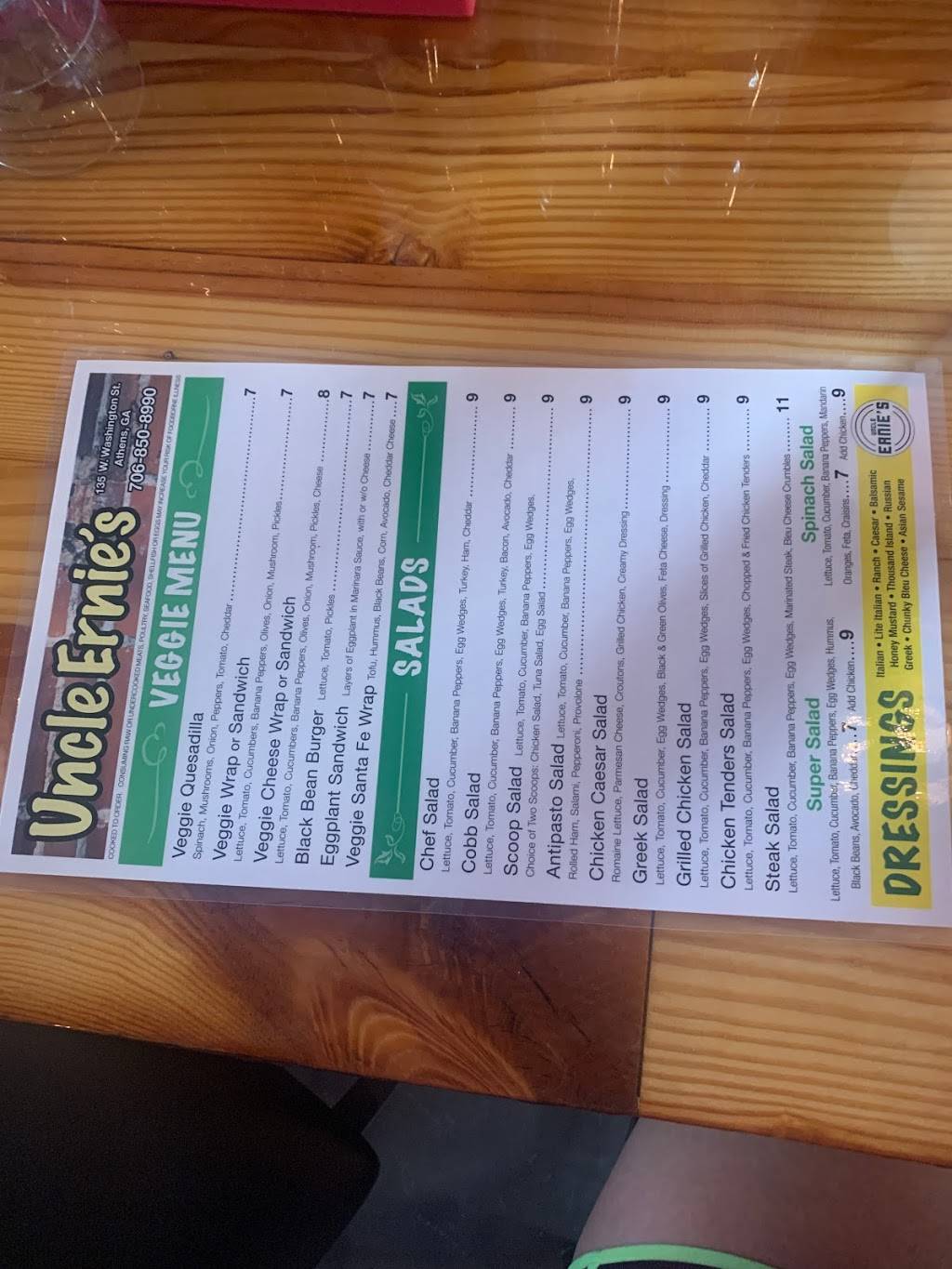 Uncle Ernies Pub N Grub | restaurant | 235 W Washington St, Athens, GA 30601, USA | 7068508990 OR +1 706-850-8990