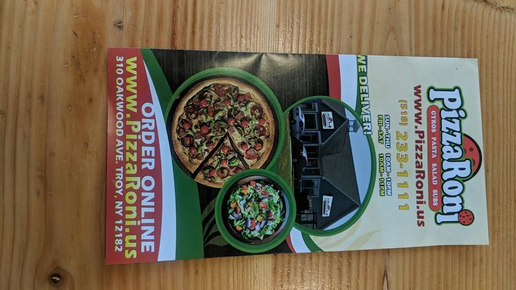 PizzaRoni Troy | restaurant | 310 Oakwood Ave, Troy, NY 12182, USA | 5182331111 OR +1 518-233-1111