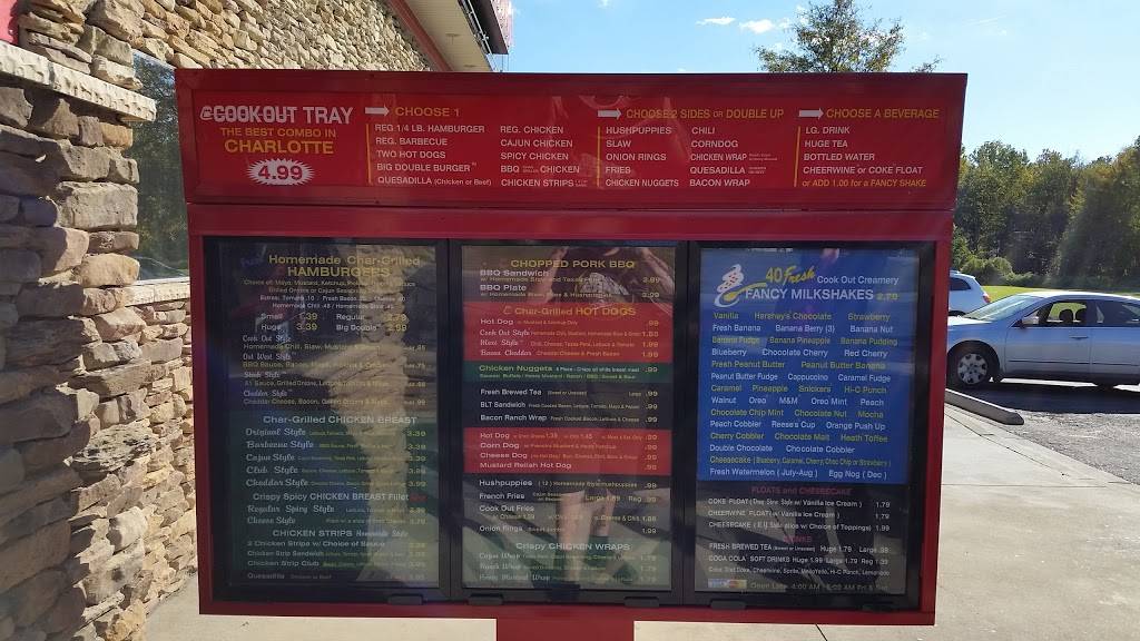 Cook Out | restaurant | 6438 Albemarle Rd, Charlotte, NC 28212, USA | 7045681205 OR +1 704-568-1205