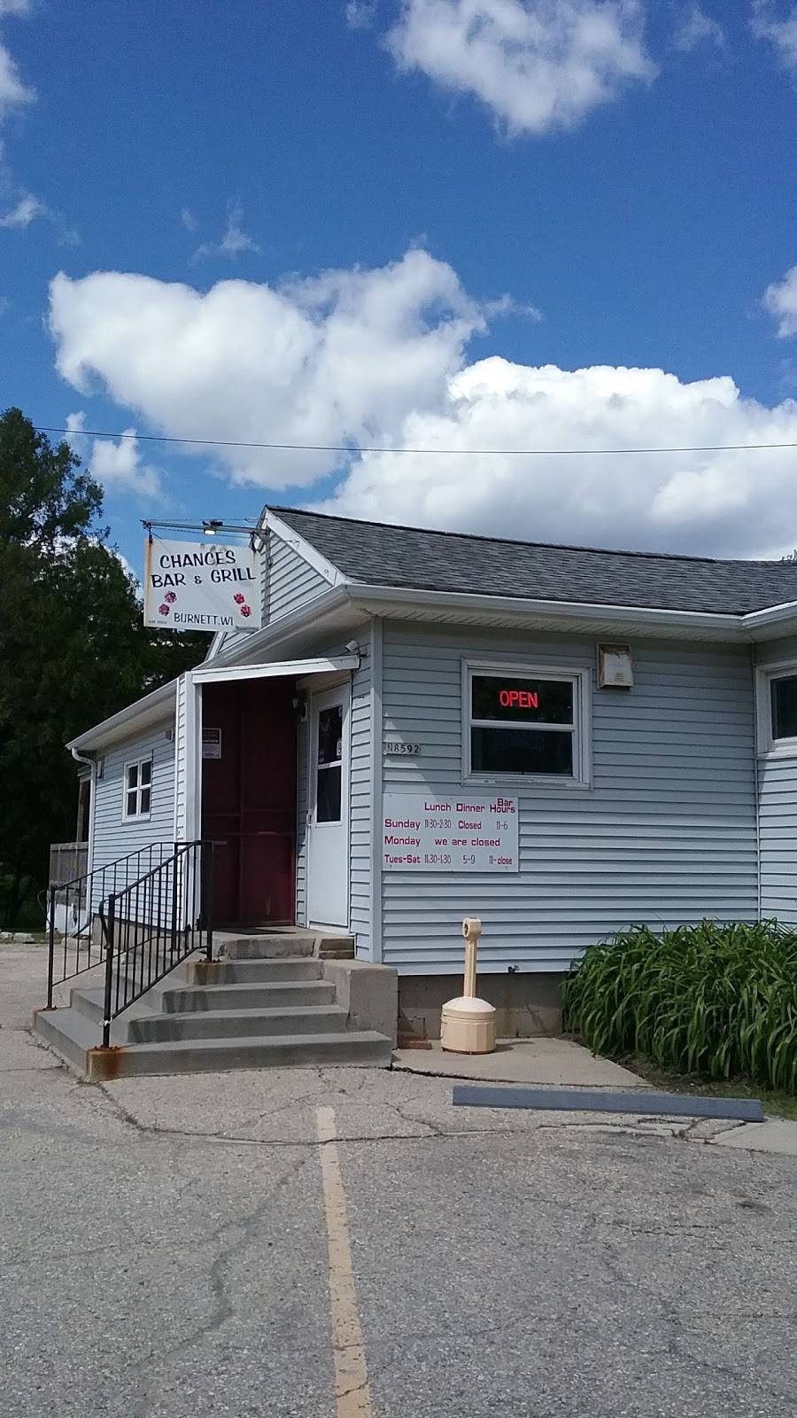 Chances Bar & Grill | restaurant | N8592 Front St, Burnett, WI 53922, USA | 9206892626 OR +1 920-689-2626