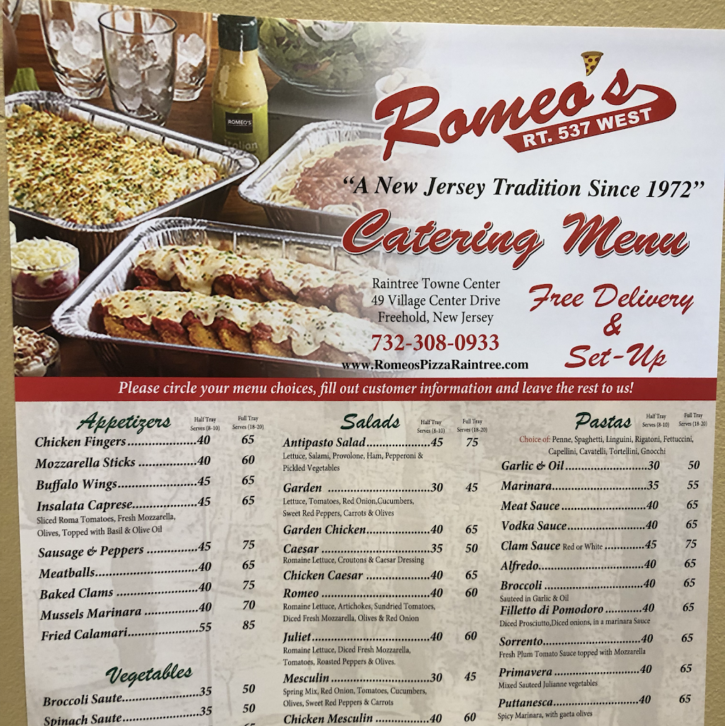 Romeos Restaurant | meal delivery | 2526, 49 Village Center Dr, Freehold, NJ 07728, USA | 7323080933 OR +1 732-308-0933
