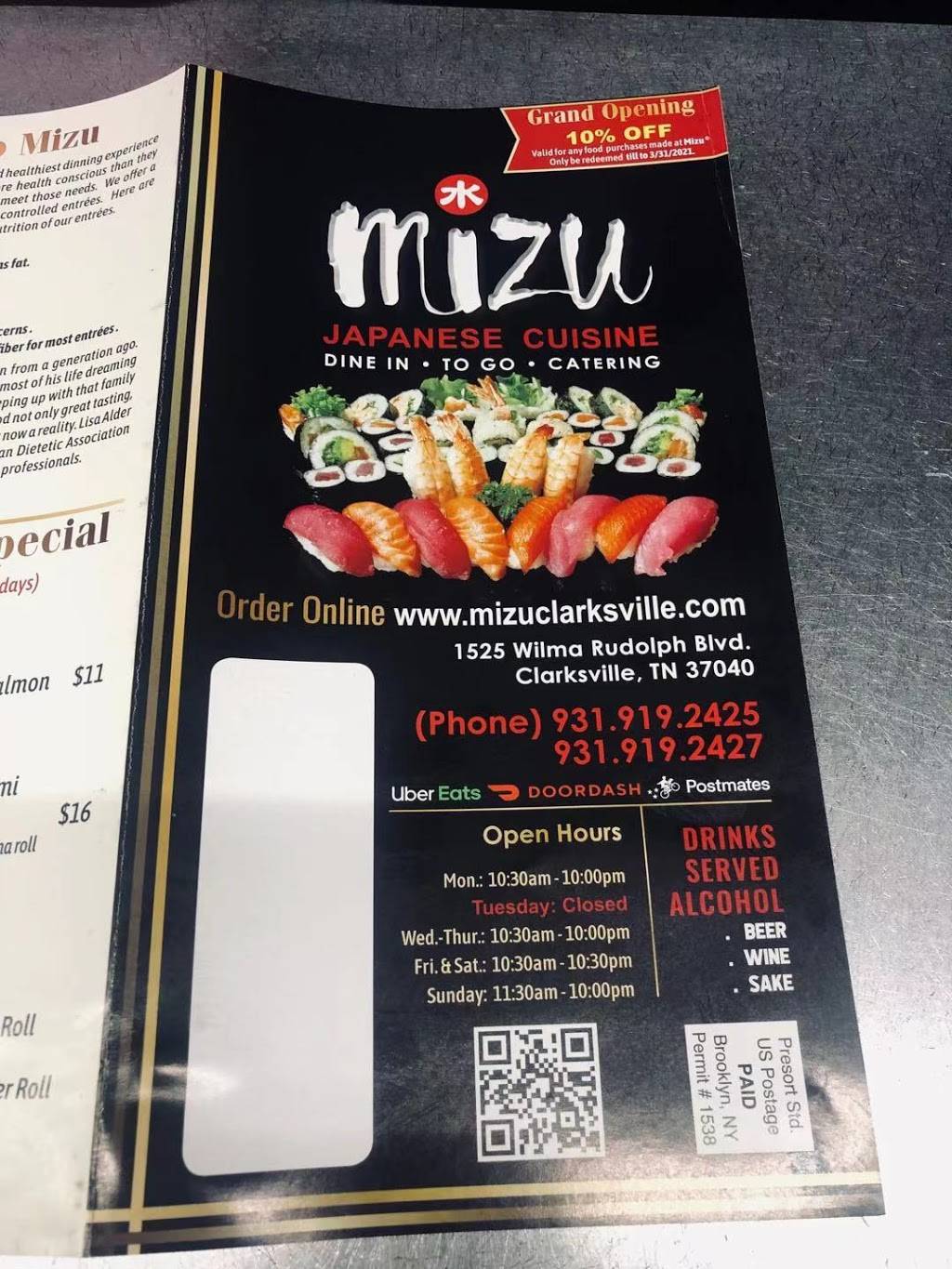 Mizu Japanese Cuisine | meal takeaway | 1525 Wilma Rudolph Blvd, Clarksville, TN 37040, USA | 9319192425 OR +1 931-919-2425