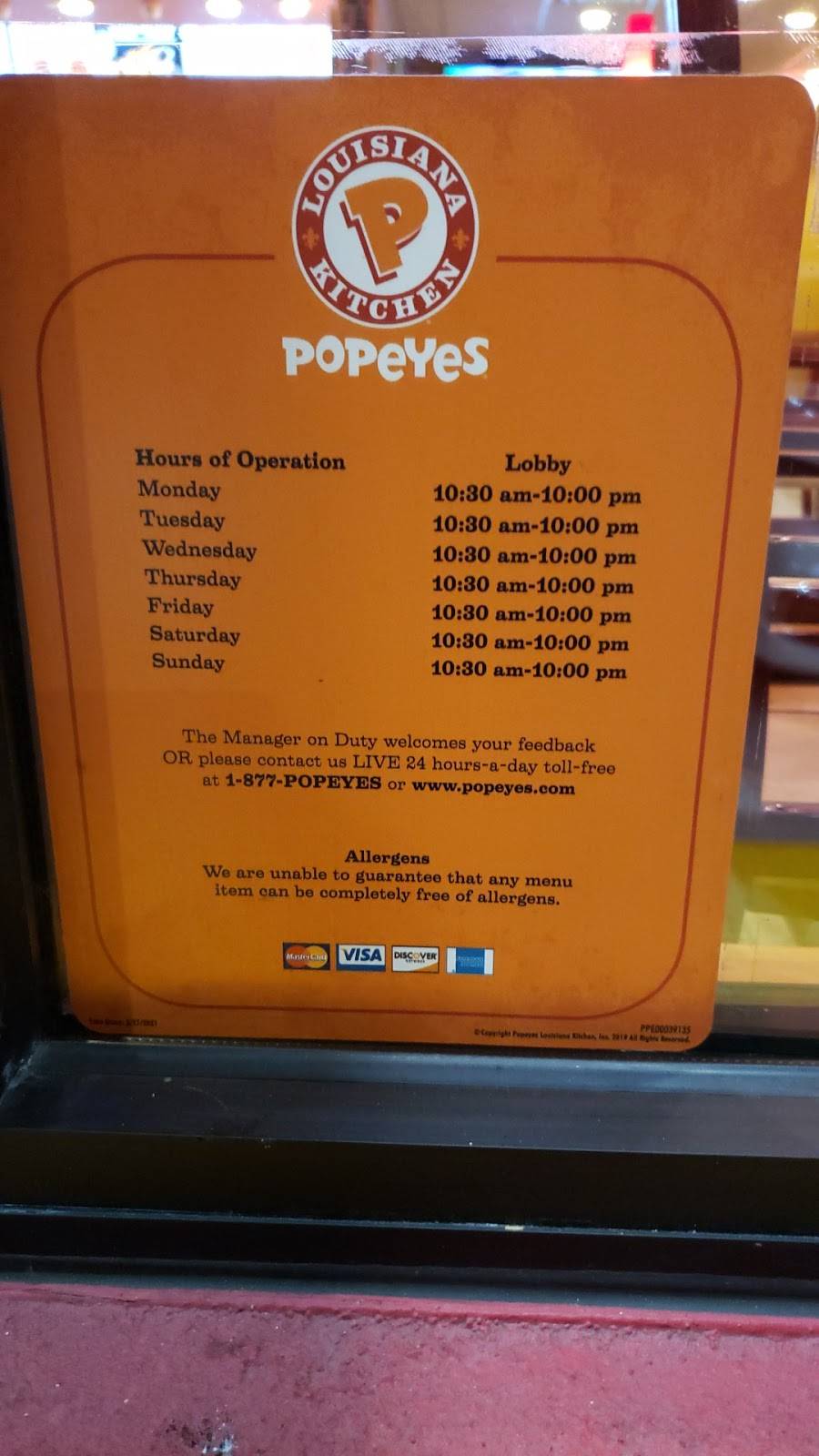 Popeyes Louisiana Kitchen | restaurant | 1570 W San Carlos St, San Jose, CA 95126, USA | 4089756231 OR +1 408-975-6231