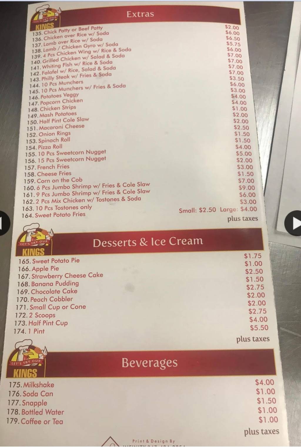 Kings Fried Chicken | restaurant | 116-23 Jamaica Ave, Richmond Hill, NY 11418, USA | 7188492350 OR +1 718-849-2350