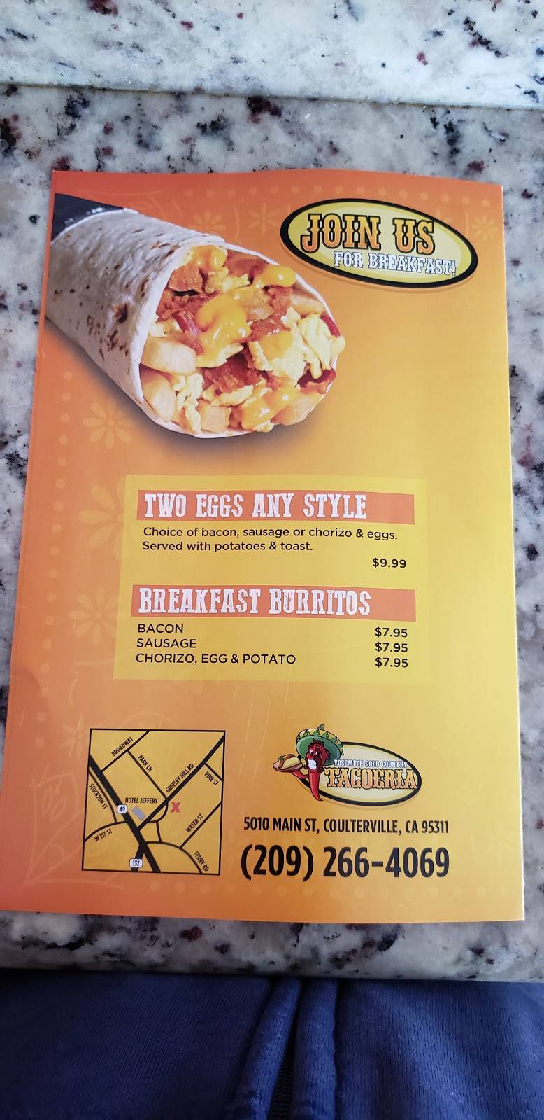 Tacoeria | restaurant | 5010 Main St, Coulterville, CA 95311, USA | 2092664069 OR +1 209-266-4069