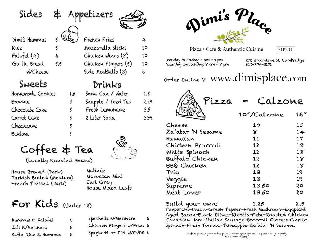 Dimis Place | cafe | 272 Brookline St, Cambridge, MA 02139, USA | 6178763272 OR +1 617-876-3272