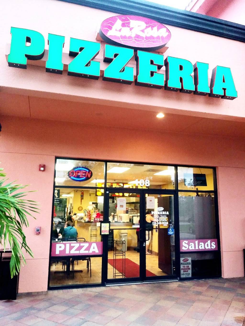 La Rosa Pizzeria Restaurant | restaurant | 7785 Davis Blvd #108, Naples, FL 34104, USA | 2396497672 OR +1 239-649-7672