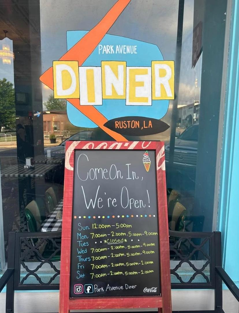 Park Avenue Diner | restaurant | 101 N Trenton St, Ruston, LA 71270, USA | 3185147870 OR +1 318-514-7870