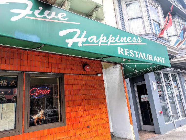 Five Happiness | restaurant | 4142 Geary Blvd, San Francisco, CA 94118, USA | 4153871234 OR +1 415-387-1234
